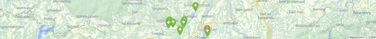 Kartenansicht für Apotheken-Notdienste in der Nähe von Desselbrunn (Vöcklabruck, Oberösterreich)